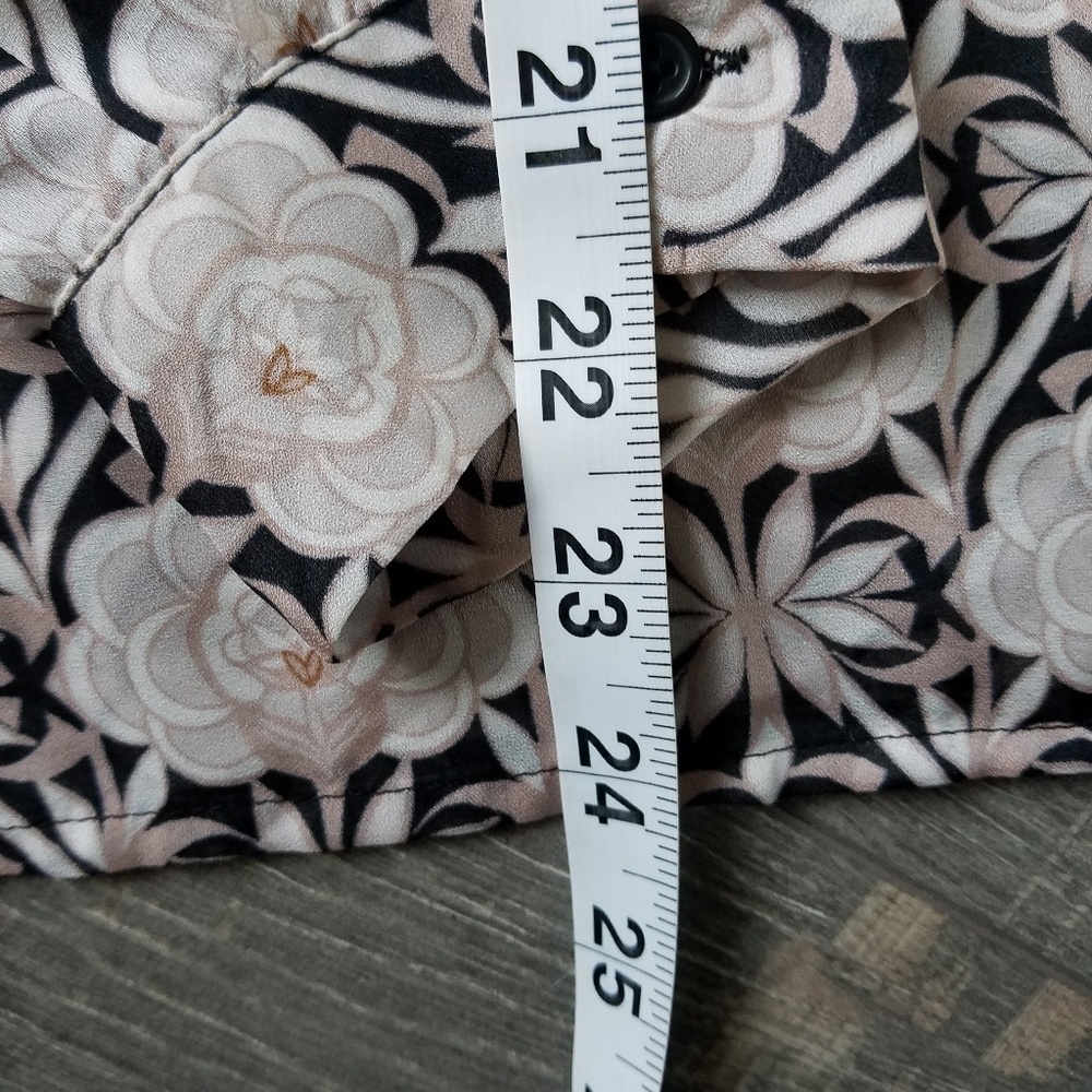 ☀️3/$25 Loft Pink Brown Print Career Blouse B7 - Picture 5 of 8